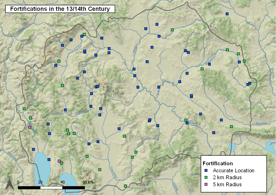Fortifications in the Northern Macedonian Region in the 13/14th century