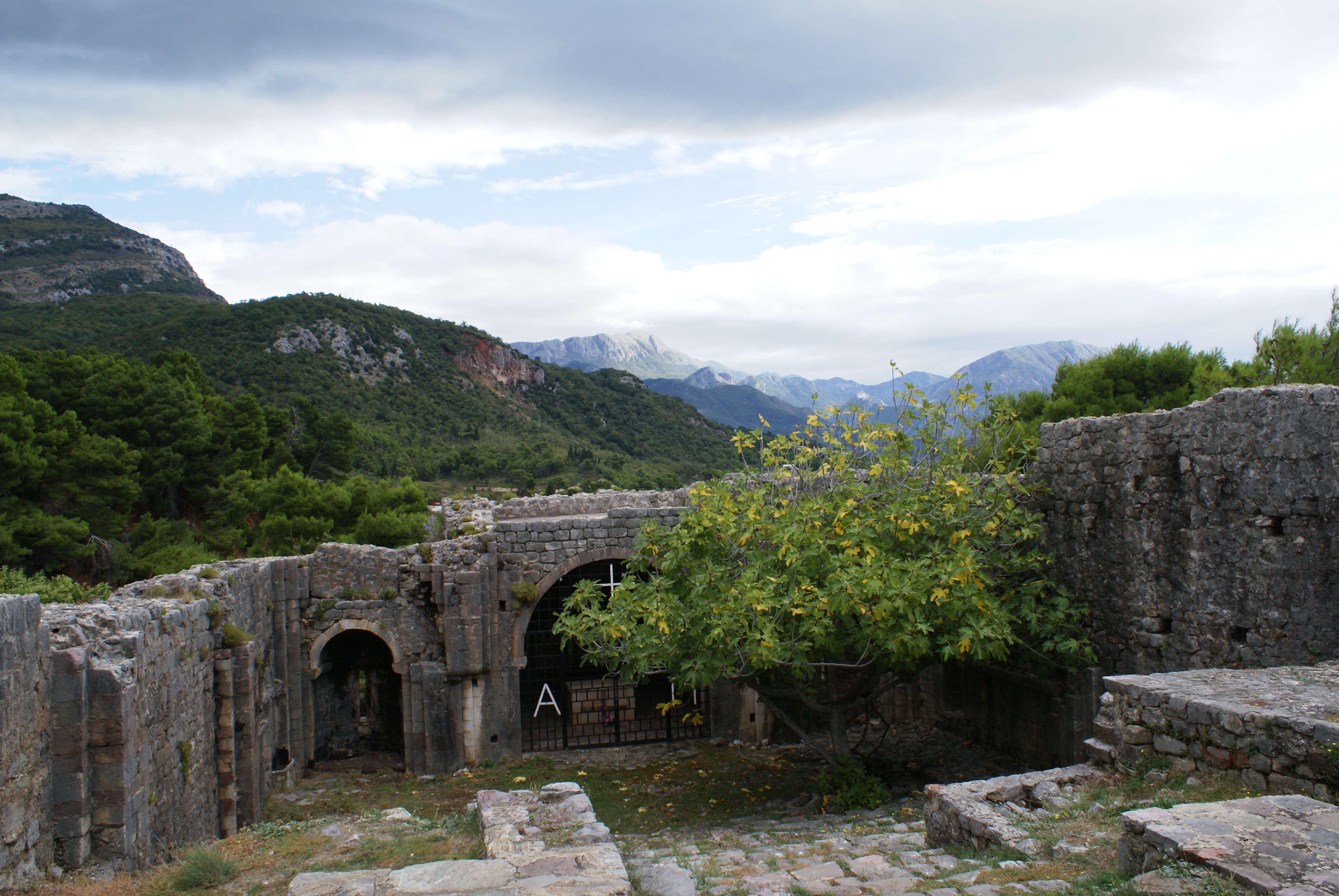 The former Latin (Catholic) monastery of Ratac from the 12th/13th century near the town of Bar, Republic of Montenegro.