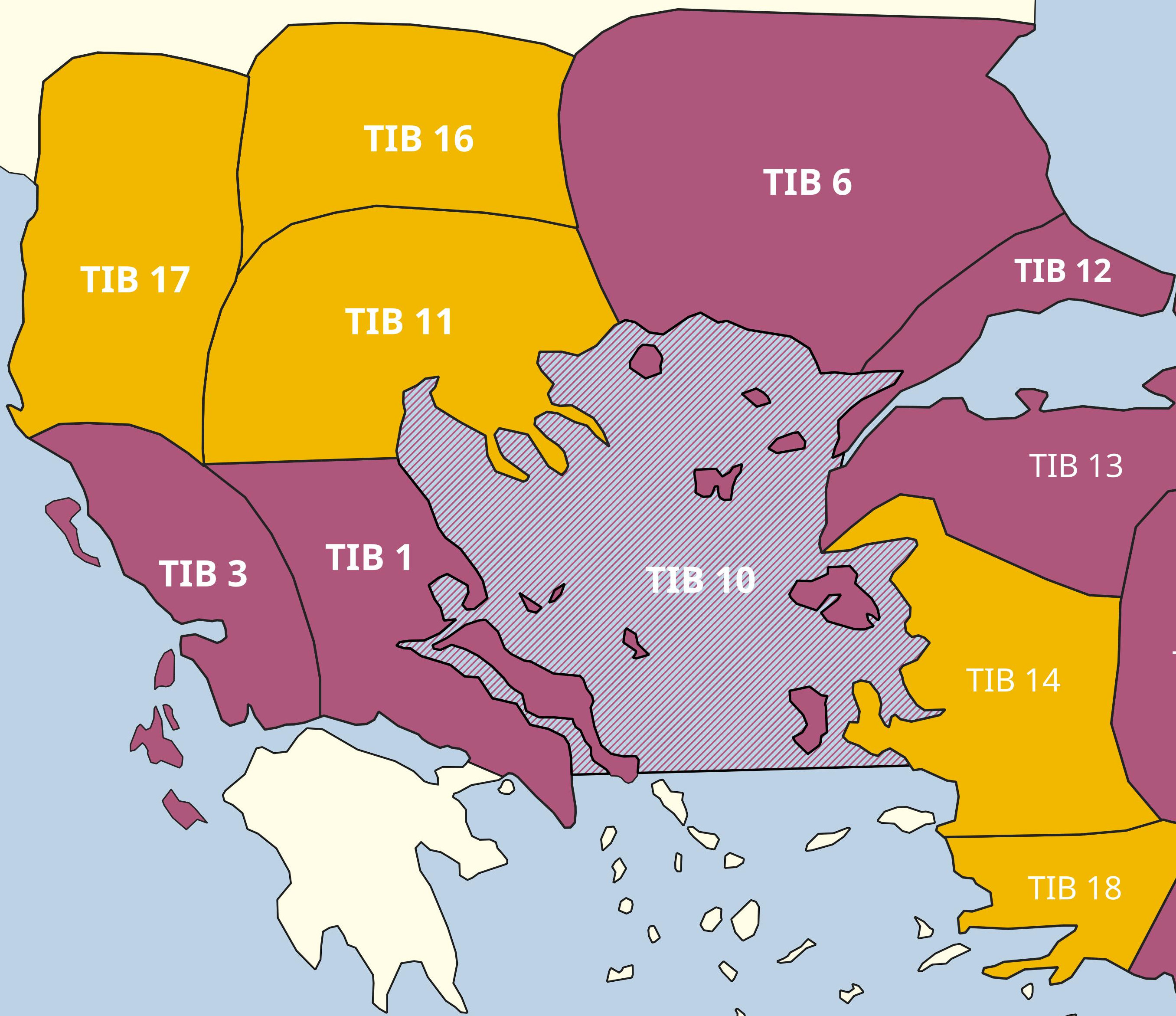 Übersichtskarte der TIB Balkan
