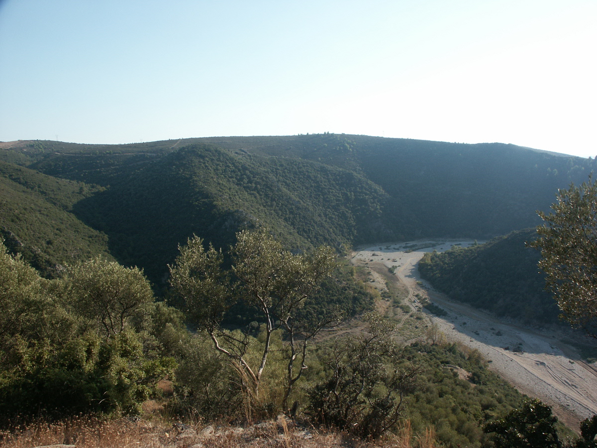 The Valley of the River Chabrias near Ormylia, Chalkidike, Northern Greece